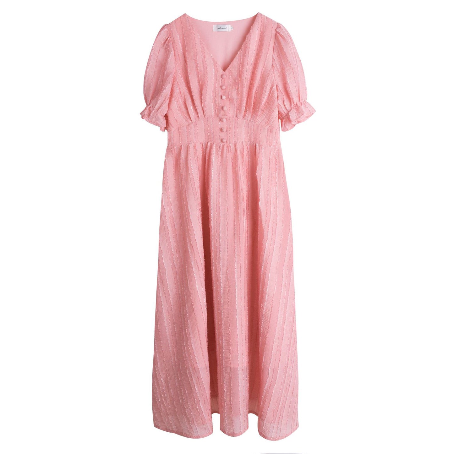 大きいサイズ レディース Vネックフリルシフォンプリーツワンピース LL 3L 4L 5L