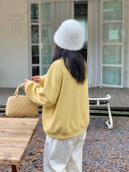 大きいサイズ レディース ベアー飾りルーズスウェットシャツトレーナー LL 3L 4L 5L