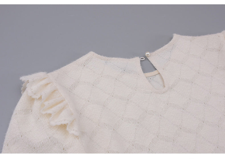 大きいサイズ レディース コーデュロイのレトロワンピース+フリルパフスリーブブラウス LL 3L 4L 5L