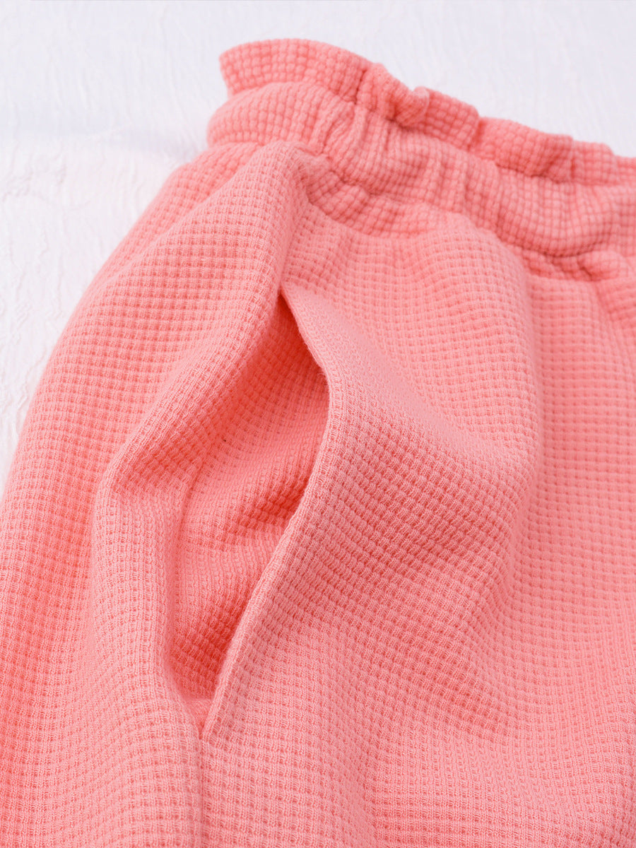 大きいサイズ レディース ゆるカジのスウェットトップス+ハーフパンツセット LL 3L 4L 5L