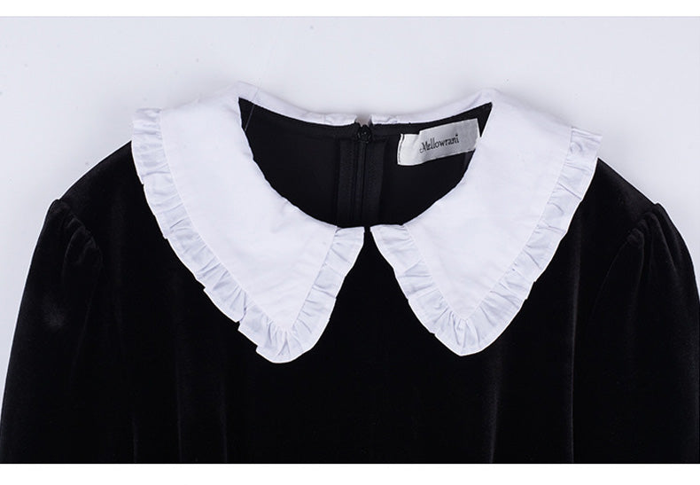 大きいサイズ レディース シックなベロアワンピース LL 3L 4L 5L