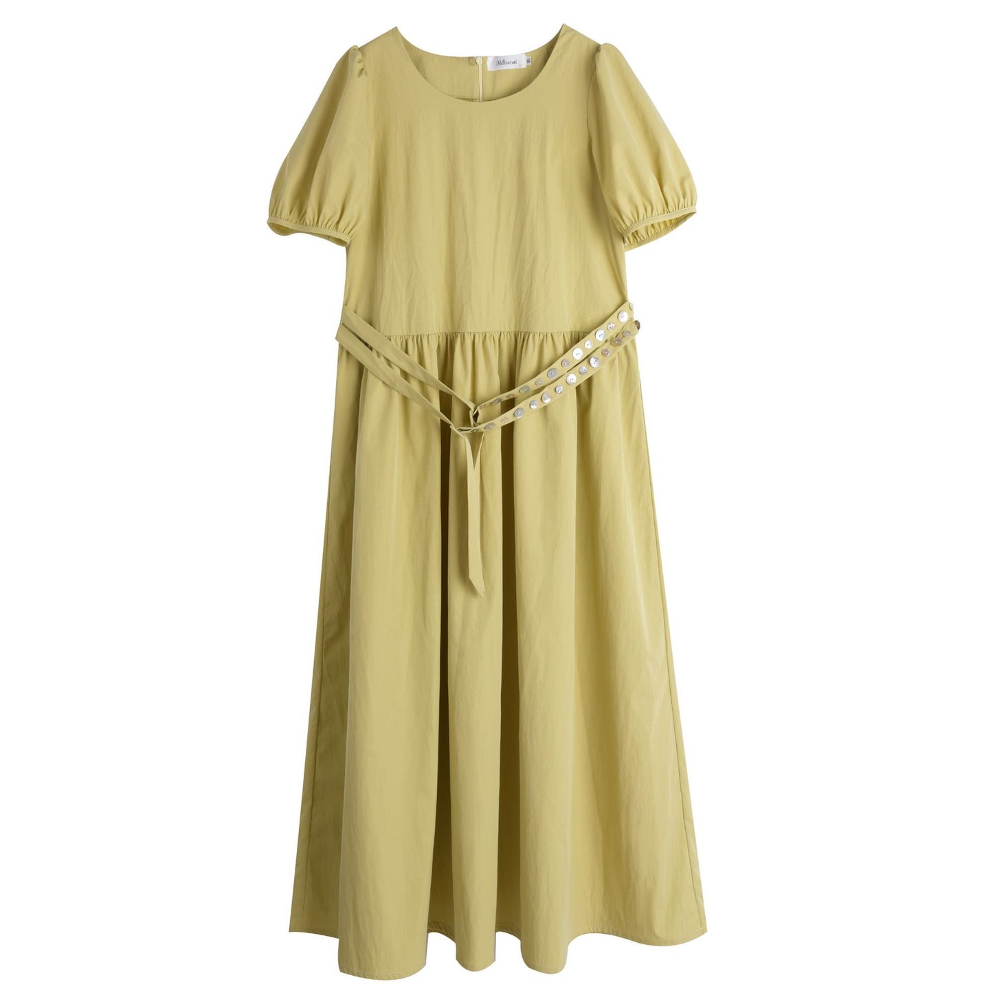 大きいサイズ レディース ラウンドネックダブルベルトカジュアルワンピース LL 3L 4L 5L