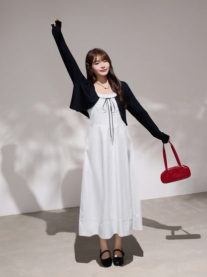 大きいサイズ レディース ブラックカーディガン/リボンワンピース(別売) LL 3L 4L 5L 6L