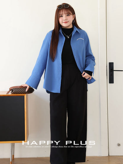 大きいサイズ レディース ハイネック長袖スタイリッシュインナーシャツ LL 3L 4L 5L