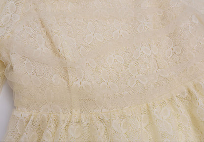 大きいサイズ レディース スクエアネックのペプラムレースブラウス LL 3L 4L 5L