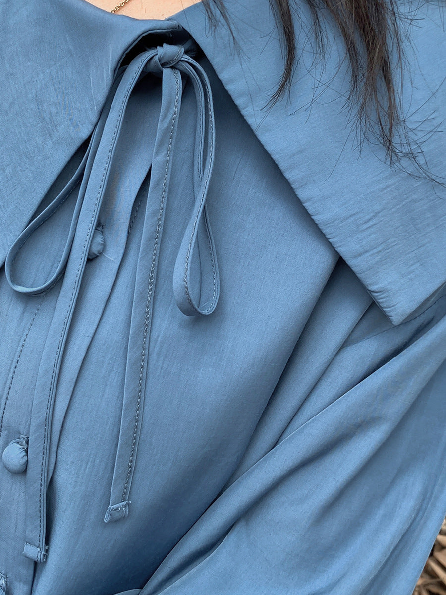 大きいサイズ レディース アシンメトリーカラーブラウス LL 3L 4L 5L