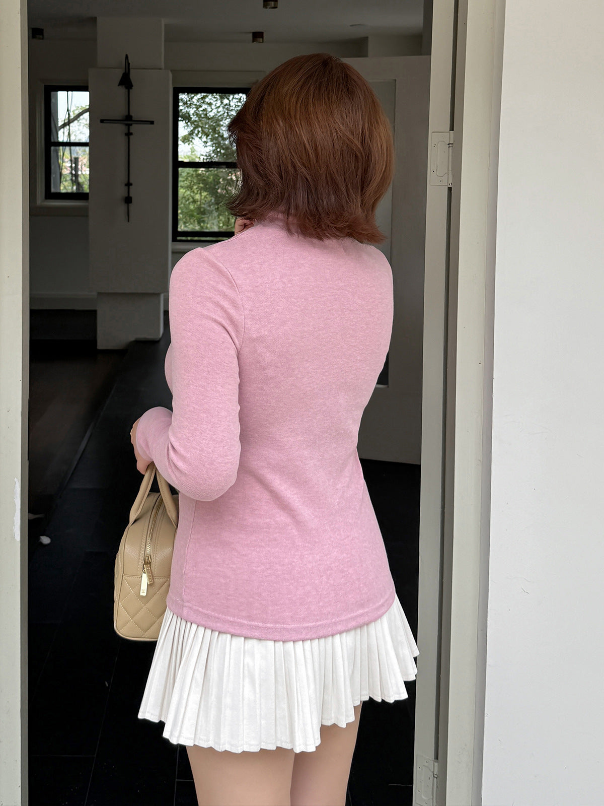 大きいサイズ レディース フロントラインタートルネック起毛ニットインナー LL 3L 4L 5L