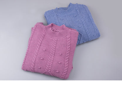 大きいサイズ レディース チュニック丈ケーブルニット LL 3L 4L 5L