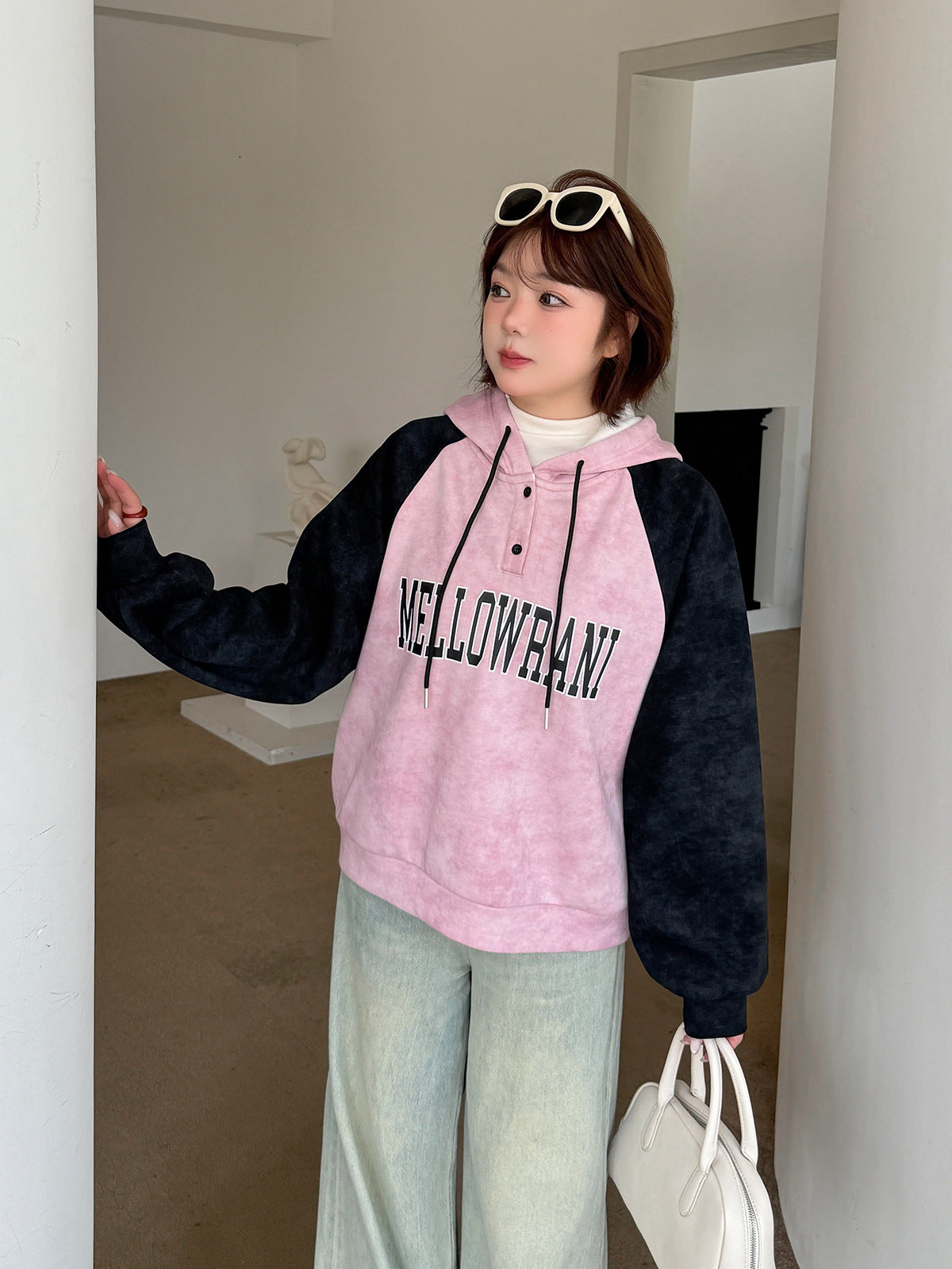 大きいサイズ レディース フリース裏地ラグランスリーブスウェットパーカー LL 3L 4L 5L