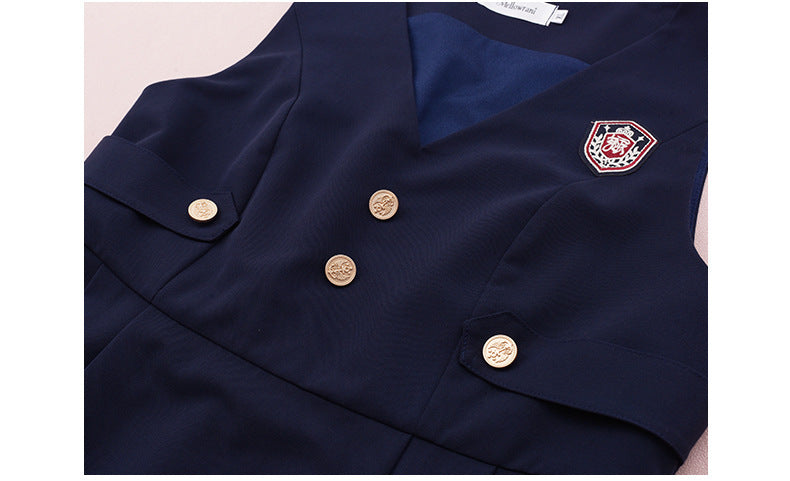 大きいサイズ レディース カレッジ風セットアップ星柄ワンピース二点セット LL 3L 4L 5L