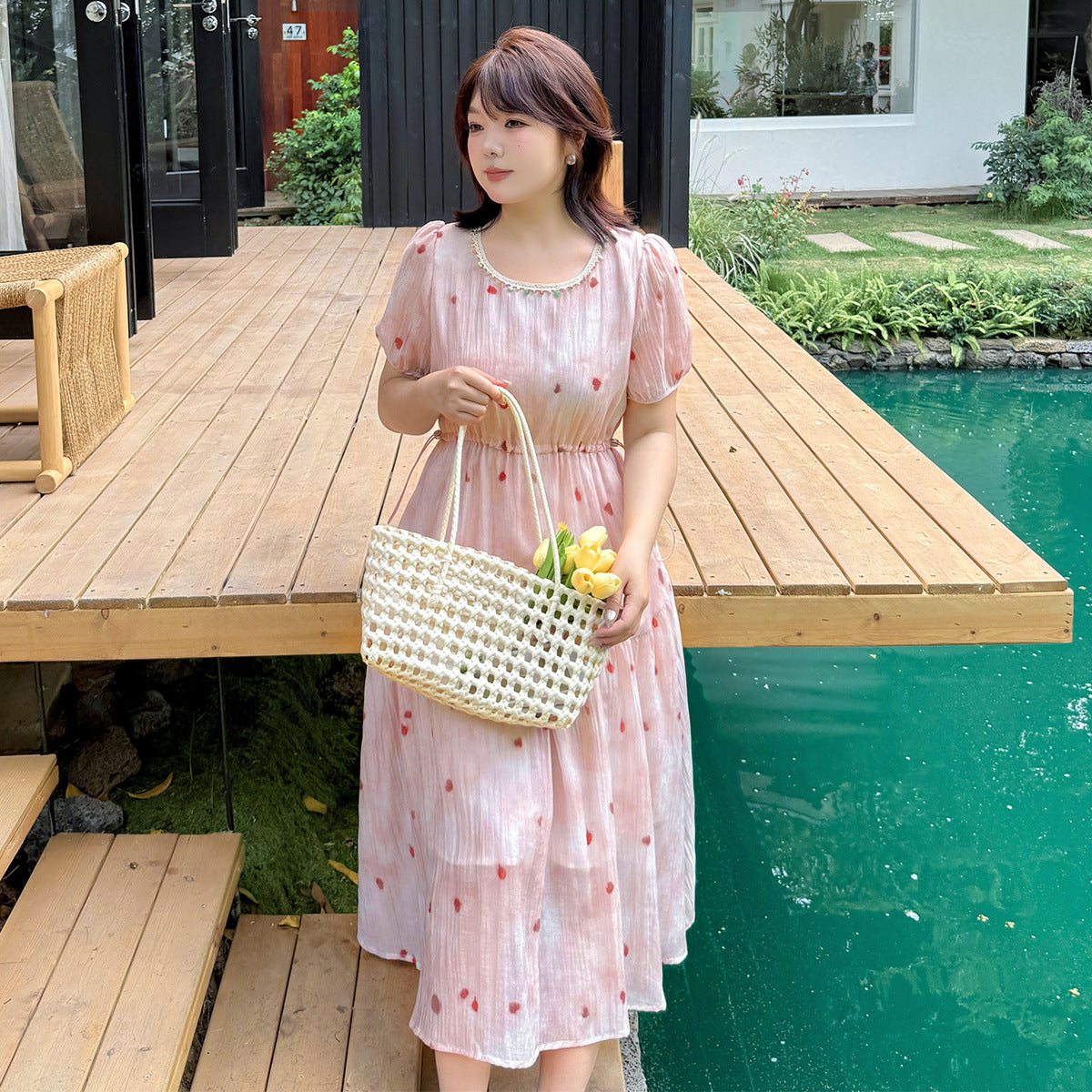 ゴシックワンピース☩地図柄 Map Gothabilly Dress