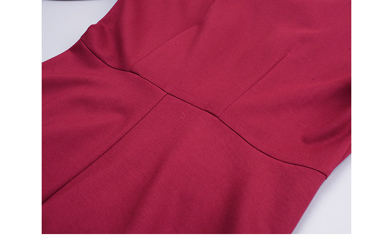 大きいサイズ レディース ダブルブレストのスクエアネックワンピース LL 3L 4L 5L