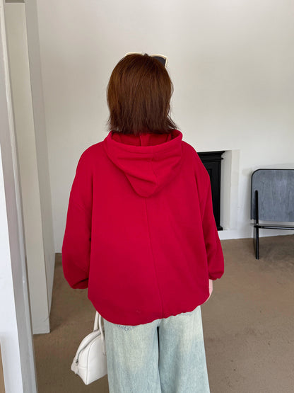 大きいサイズ レディース ふわふわ小犬厚手ニットスウェットパーカー LL 3L 4L 5L