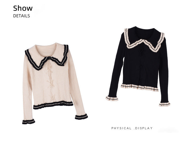 大きいサイズ レディース バイカラーのフリルカーディガン LL 3L 4L 5L