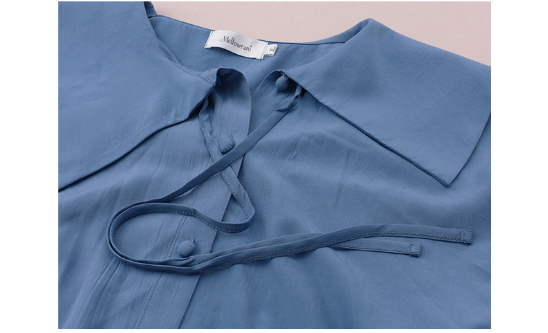 大きいサイズ レディース アシンメトリーカラーブラウス LL 3L 4L 5L