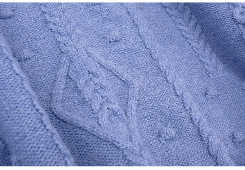 大きいサイズ レディース チュニック丈ケーブルニット LL 3L 4L 5L