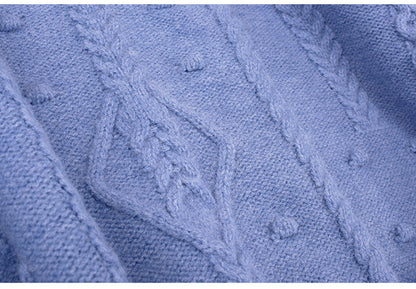 大きいサイズ レディース チュニック丈ケーブルニット LL 3L 4L 5L