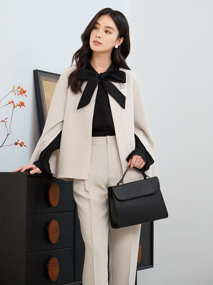 大きいサイズ レディース ケープ風フレアスリーブエレガントセットアップ L LL 3L