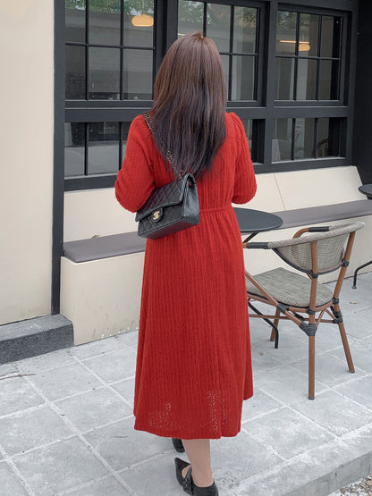 大きいサイズ レディース チャイナ風レトロ花柄ビーズボタンレースワンピース LL 3L 4L 5L