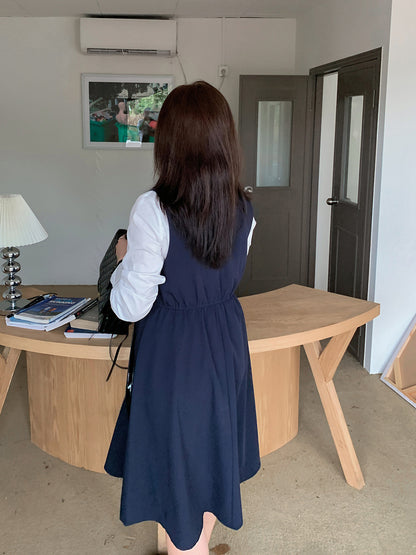 大きいサイズ レディース カレッジ風セットアップ星柄ワンピース二点セット LL 3L 4L 5L