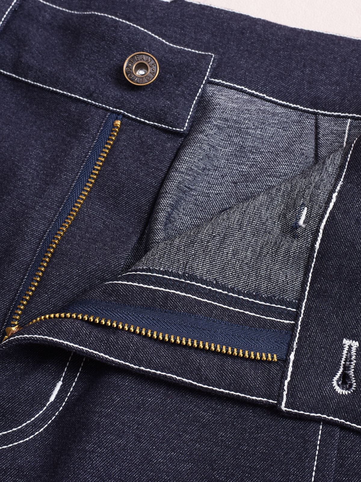 大きいサイズ レディース フェイクデニム折り返しワイドレッグパンツ LL 3L 4L 5L