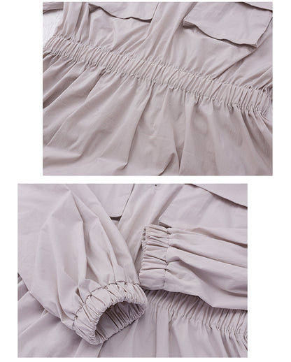 大きいサイズ レディース アウトドアフード付きワンピース LL 3L 4L 5L