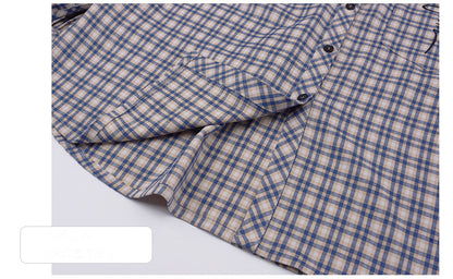 大きいサイズ レディース フラワープリントチェック柄シャツ LL 3L 4L 5L