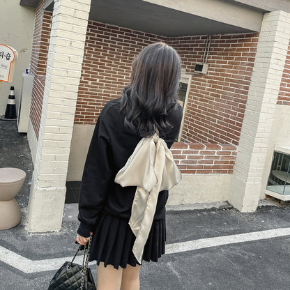 大きいサイズ レディース スカーフリボンスウェットトップス LL 3L 4L 5L