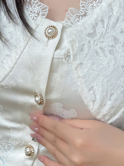 大きいサイズ レディース Vネックレース刺繍パッチワークワンピース LL 3L 4L 5L