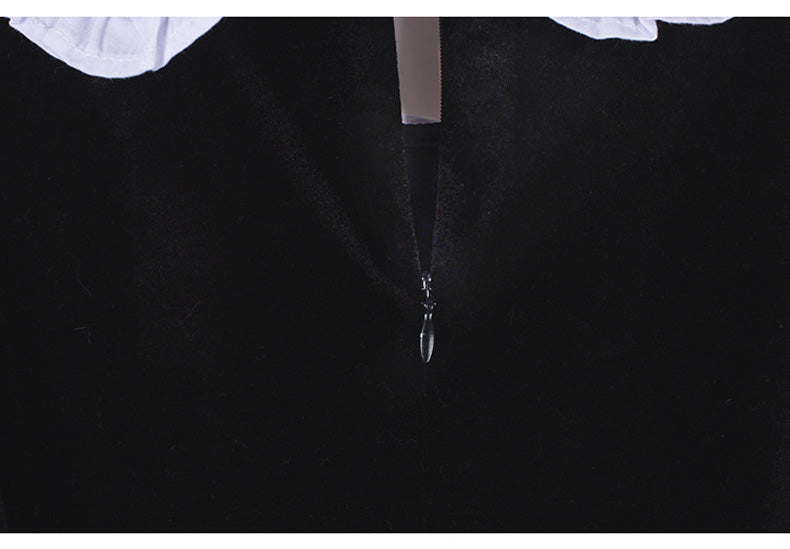 大きいサイズ レディース シックなベロアワンピース LL 3L 4L 5L