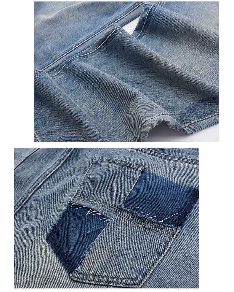 大きいサイズ レディース ビンテージスタイルのハイウエストストレートデニムパンツ LL 3L 4L 5L