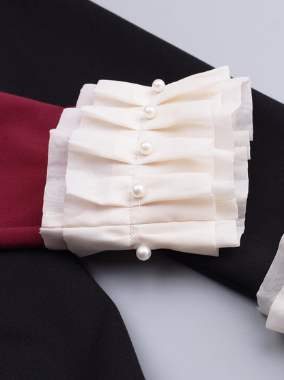 大きいサイズ レディース ダブルブレストのスクエアネックワンピース LL 3L 4L 5L