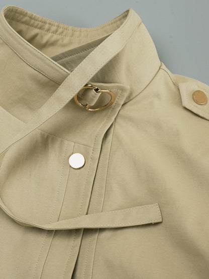 大きいサイズ レディース ワークウェアスタイルカジュアルコットンジャケット LL 3L 4L 5L