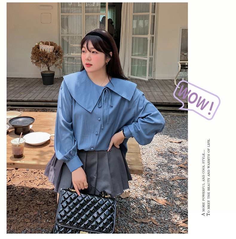 大きいサイズ レディース アシンメトリーカラーブラウス LL 3L 4L 5L