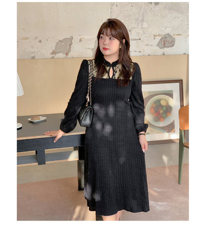 大きいサイズ レディース チャイナ風レースワンピース LL 3L 4L 5L