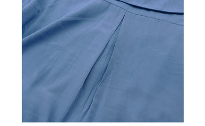 大きいサイズ レディース アシンメトリーカラーブラウス LL 3L 4L 5L