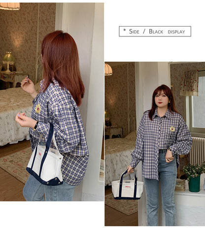 大きいサイズ レディース フラワープリントチェック柄シャツ LL 3L 4L 5L